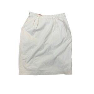 Vtg Banana Republic Cotton Pencil Skirt Womens Beige Size 16 Academia‎ cottage